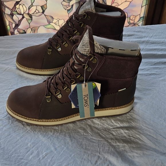 TOMS womens Brown mesa Lace-Up Boots - Picture 3 of 10